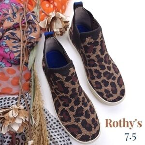 ROTHY'S Leopard High Top Loafers sz 7.5